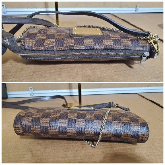 LOUIS VUITTON Damier Ebene Eva Clutch/Crossbody Bag - Picture 8 of 14